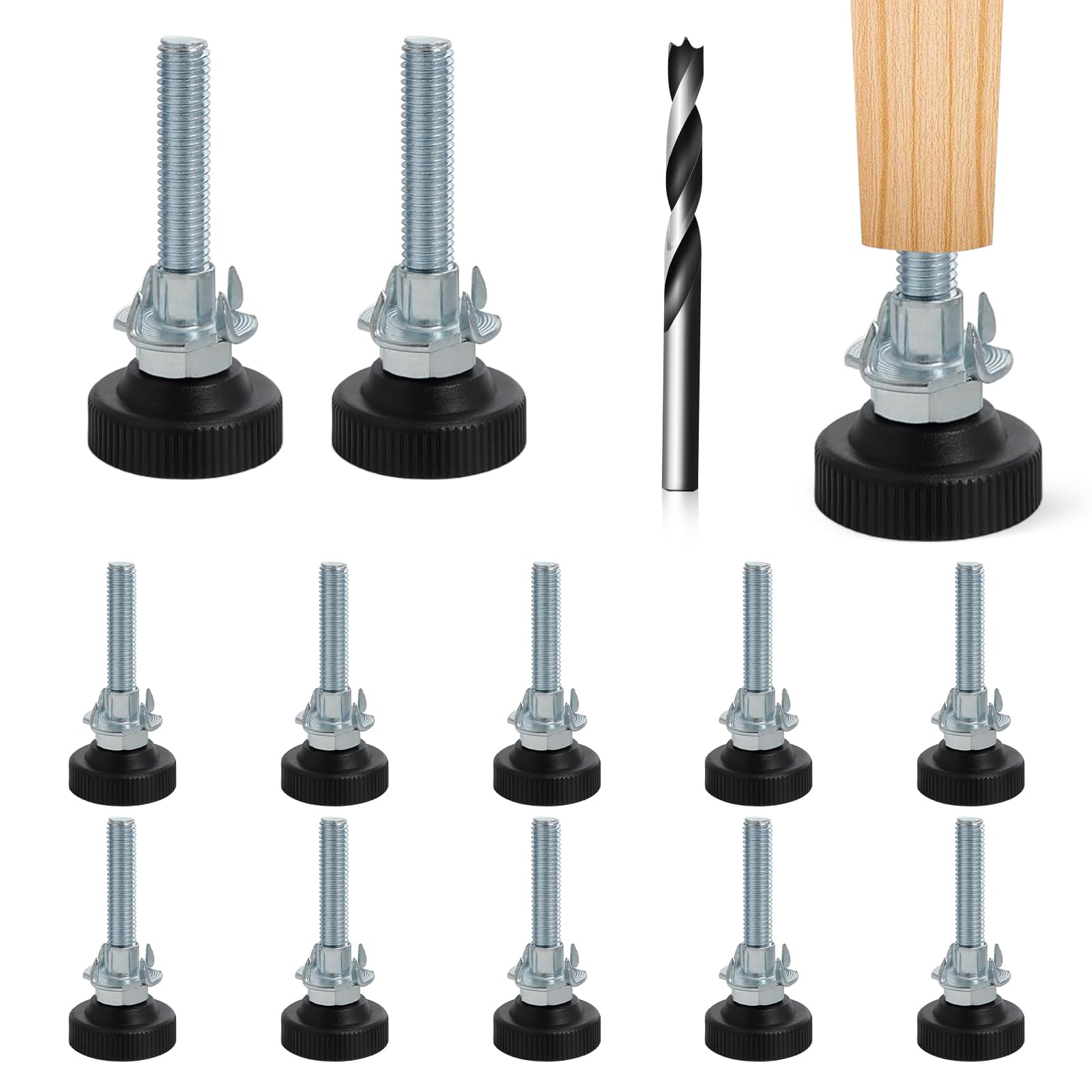 LZYDKH 12 Pcs Adjustable Furniture Feet
