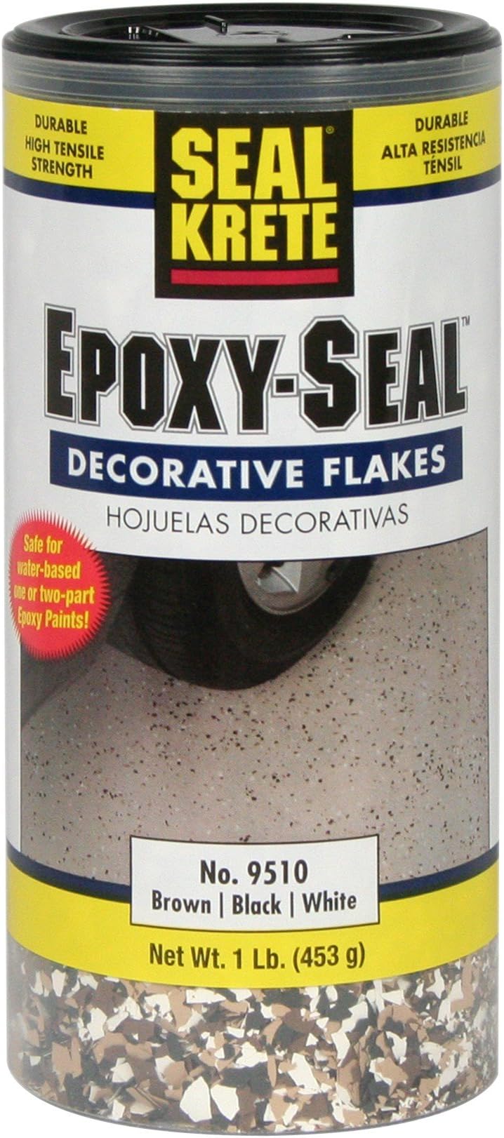 Seal-Krete 951001 Epoxy-Seal Decorative Flakes (Brown/Black/White), 1 Pound