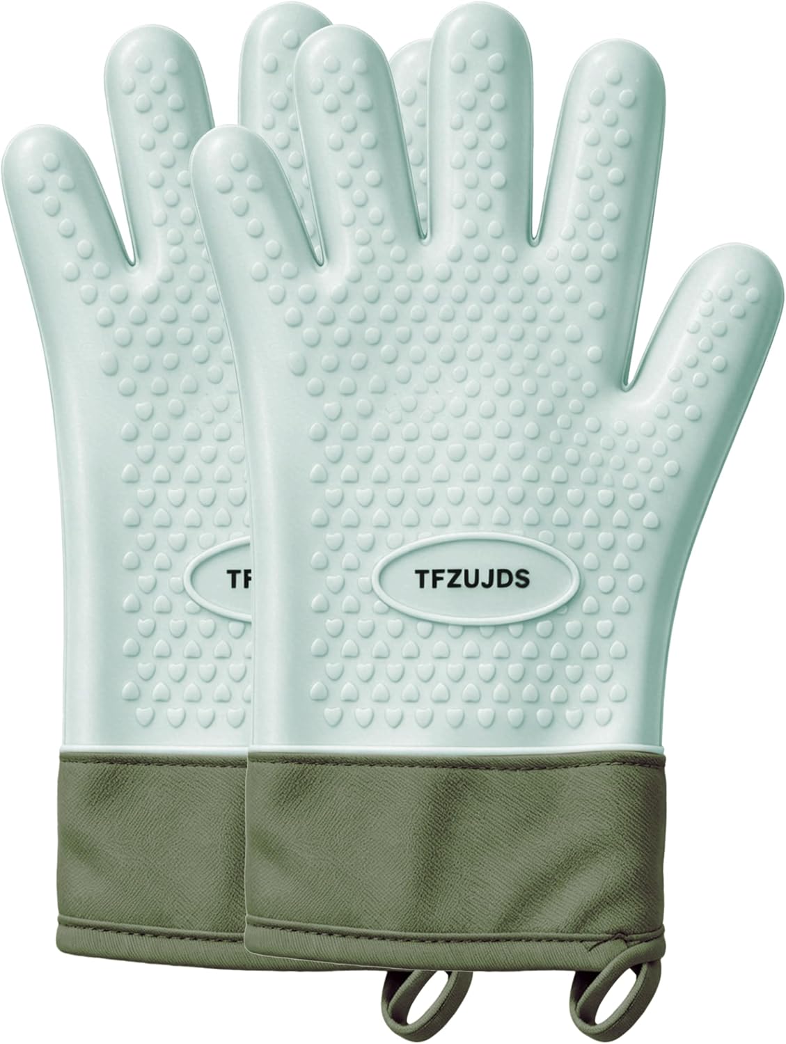 Silicone Oven Gloves with Fingers Heat Resistant 450°F in Kitchen