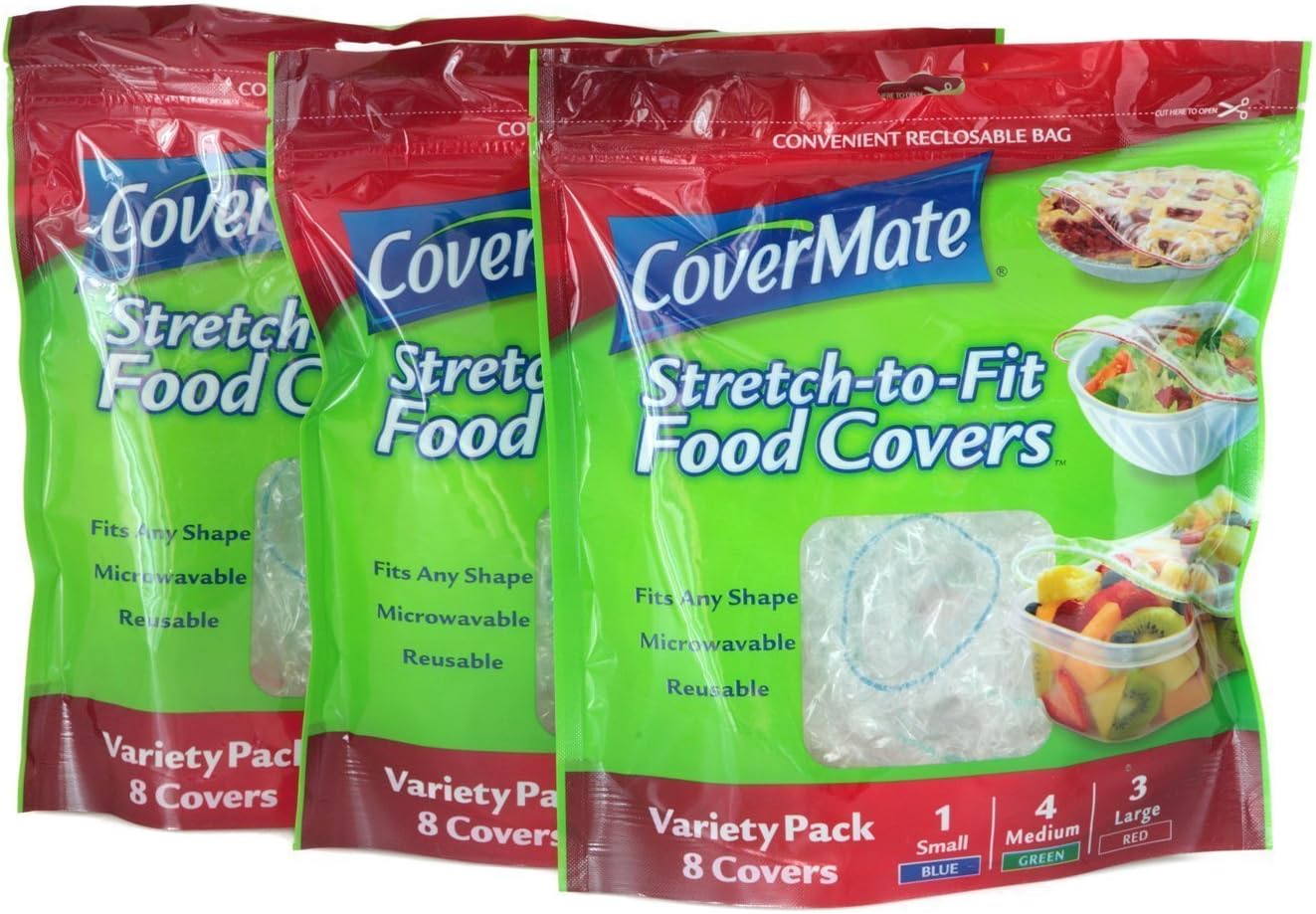 Stretch-to-fit Food Covers 3 pack