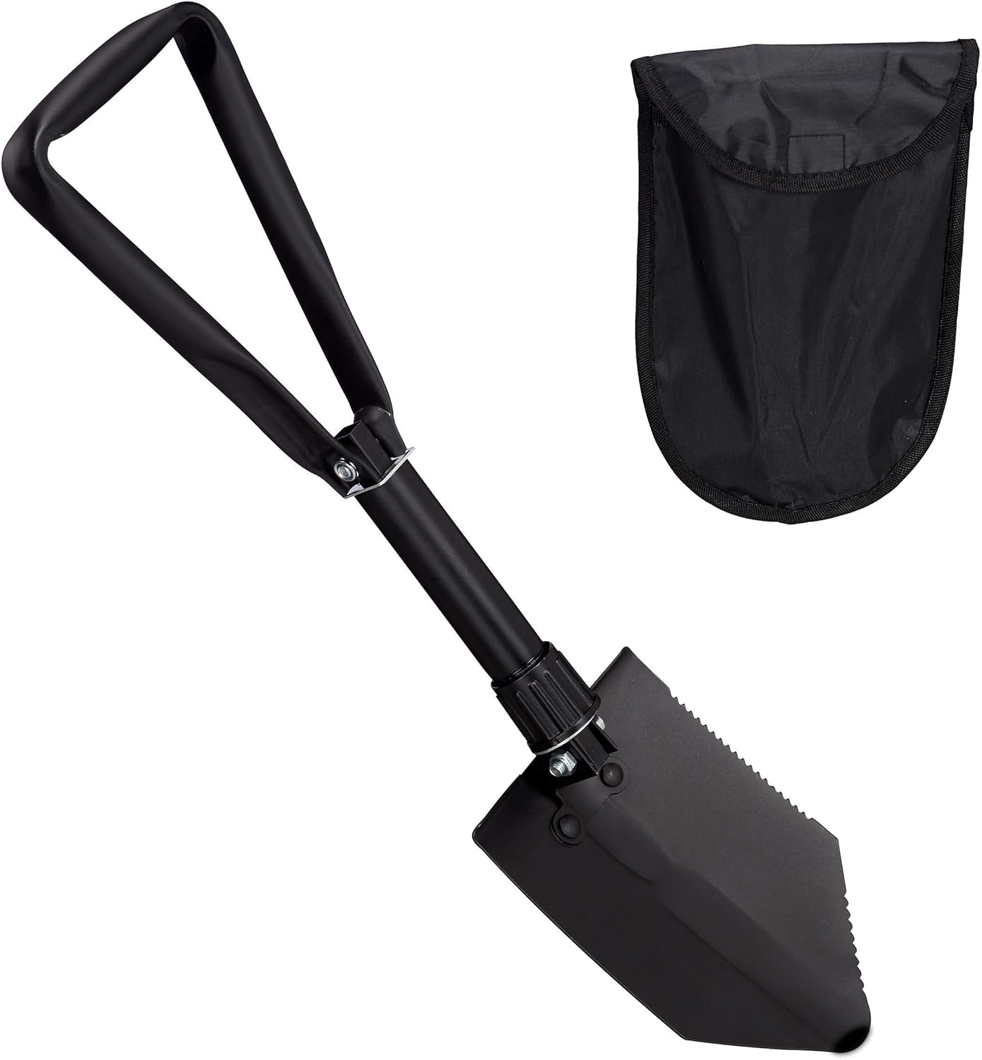 Relaxdays Foldable Spade, With Pouch, Folding Spade, Garden Spade