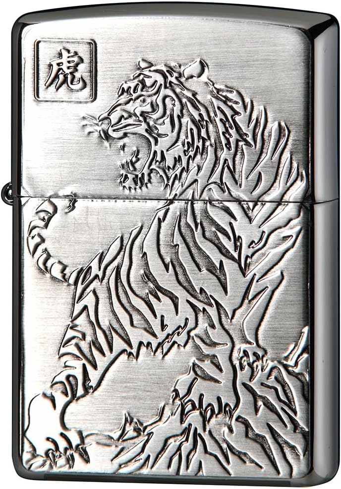 高音で超快音キィーーン デュポン ガスライター 虎柄 シルバー ライン