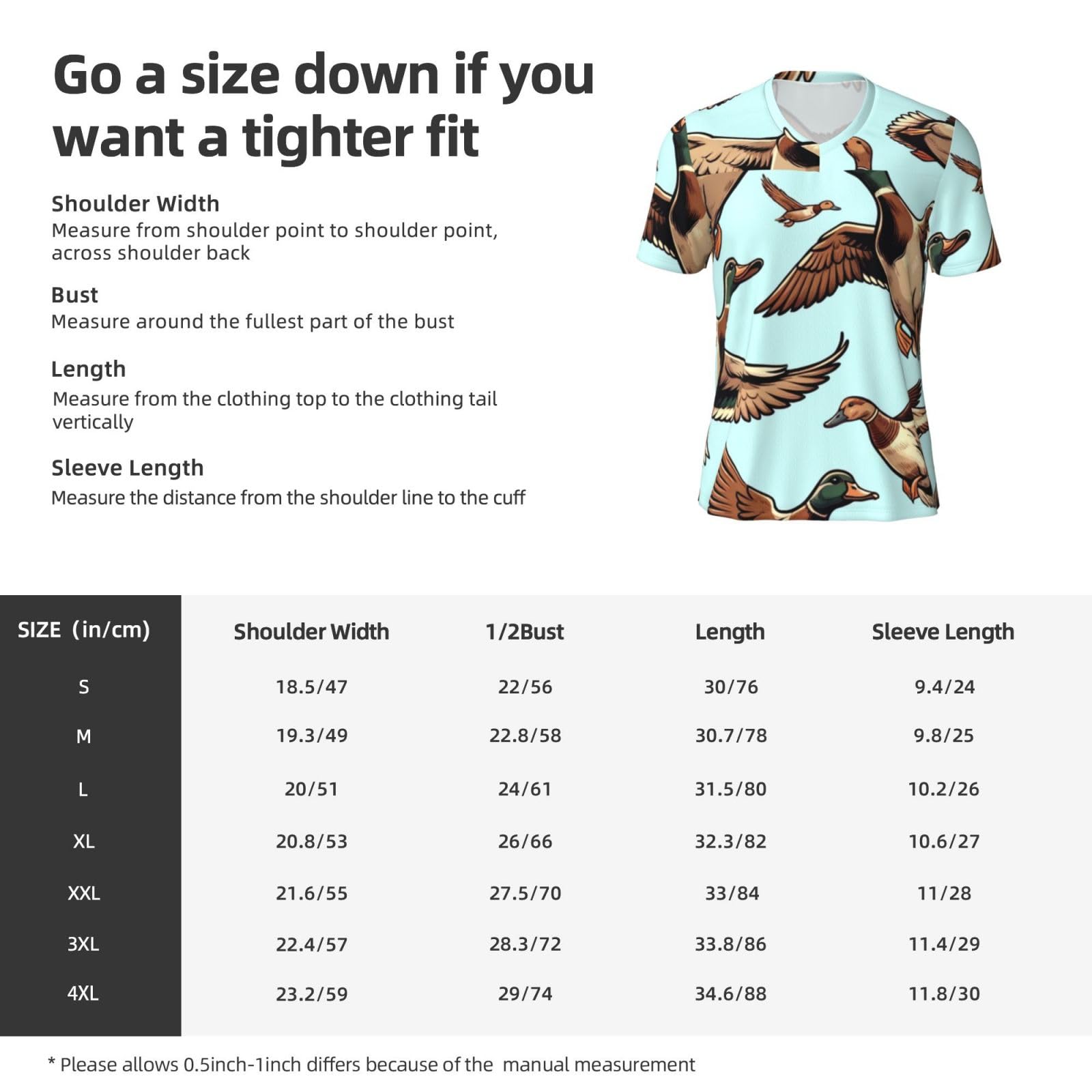 Stylish Athletic Sports Jersey Flying-Mallard-Ducks Men's Rugby Jersey 4X-Large Black