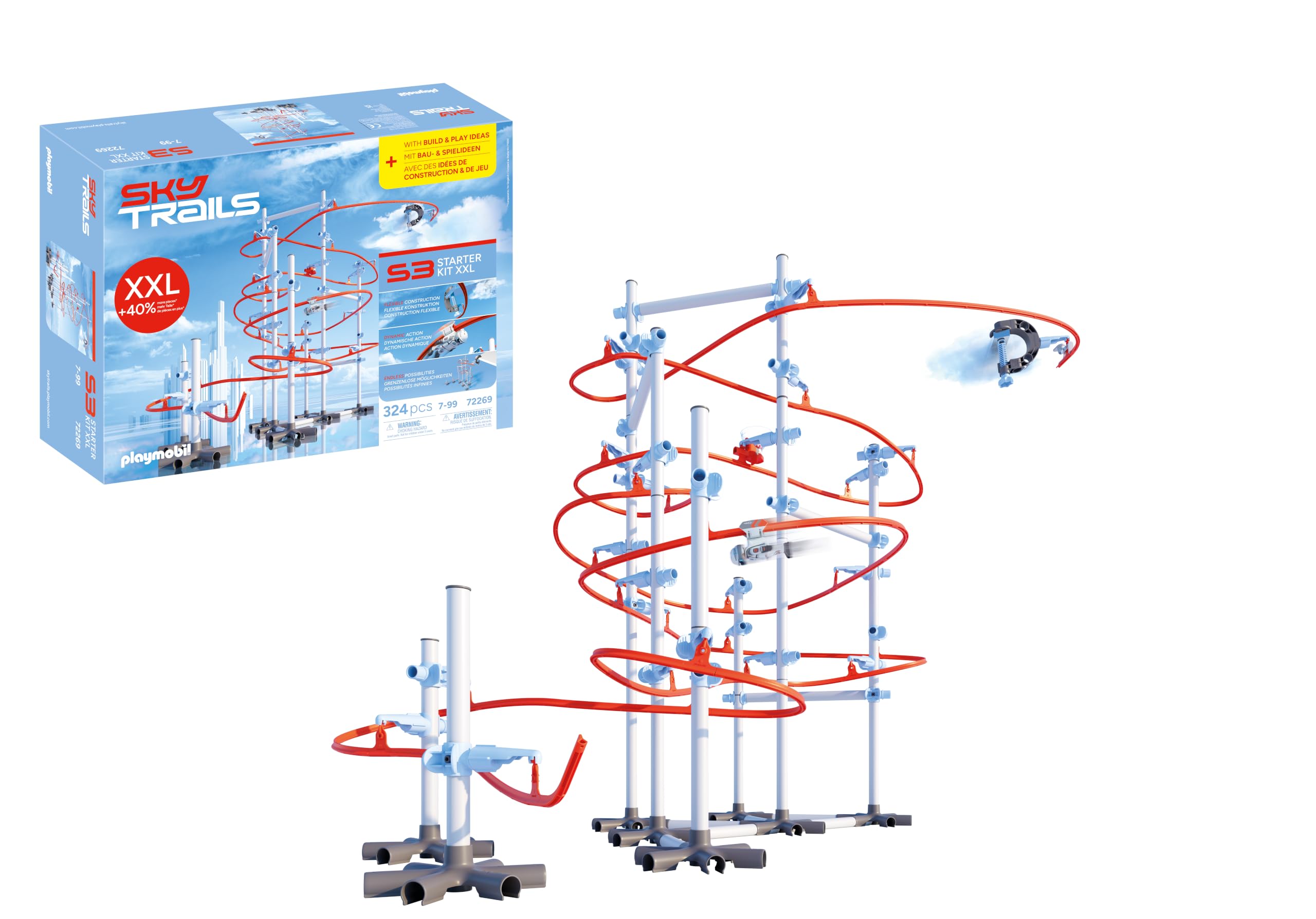 Sky Trails | Starter Kit XXL | Großes Streckenbau‑Set mit extra vielen Bauteilen, Zubehör & Action‑Elementen | Für Kinder ab 7 Jahren | 72269