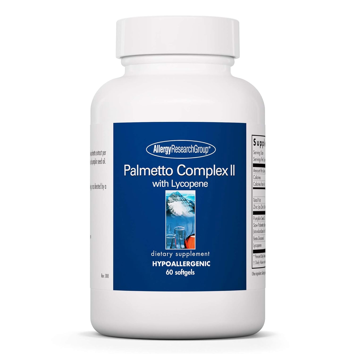 Allergy Research Group Palmetto Complex II - Suporte à Próstata com 60 Cápsulas de Extrato de Saw Palmetto, Licopeno, Óleo de Semente de Abóbora e Zinco