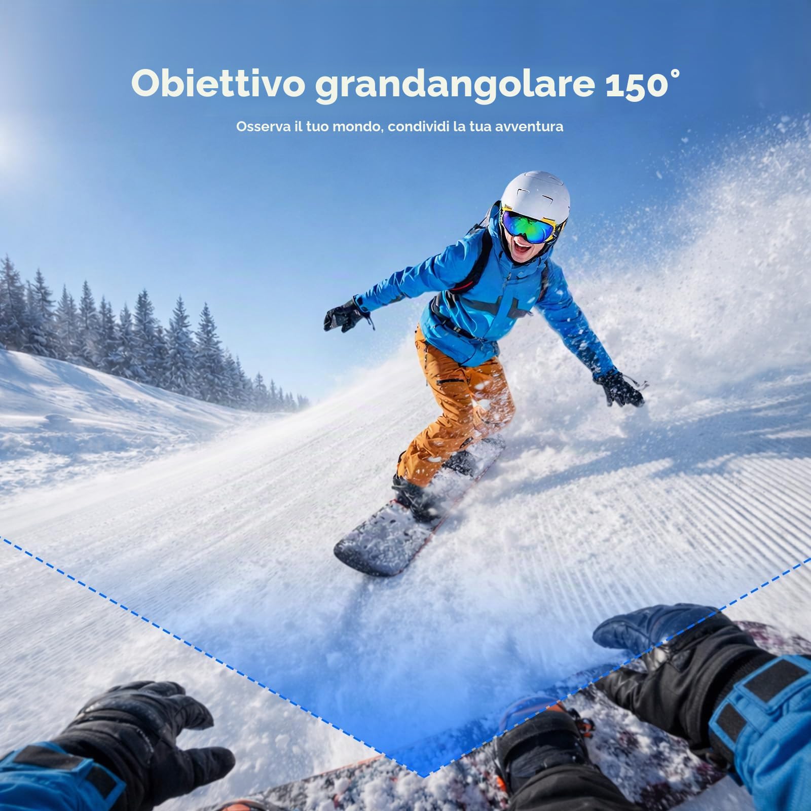 Mini Action Cam 4K 30fps con Custodia di Ricarica, Body Cam Magnetica Indossabile 64GB, Stabilizzata 6-Assi EIS, Grandangolo 150° POV per Moto Vlog Bici