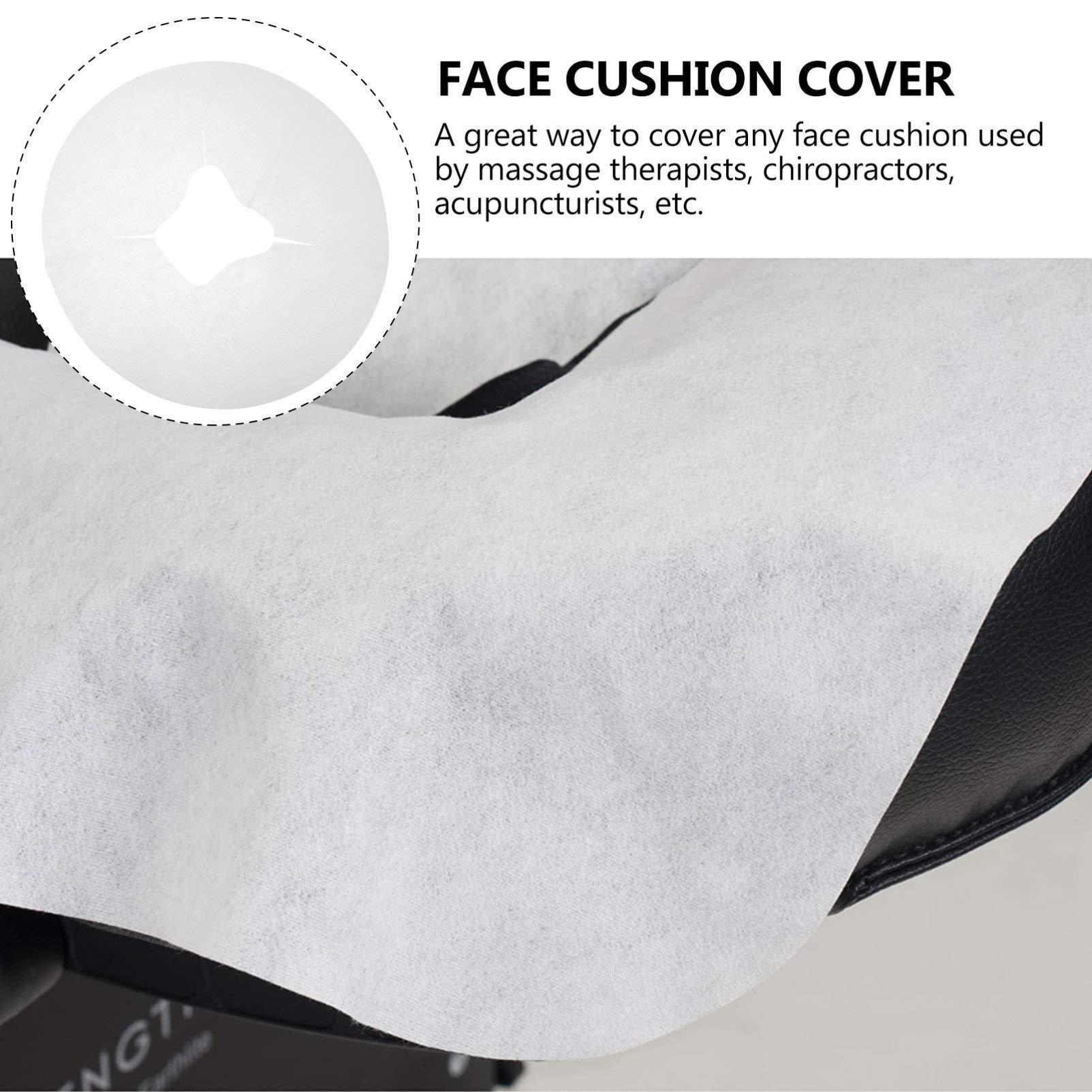 FOMIYES 100piezas Funda De Almohada De Silicona Desechable Almohadilla Para Masaje Facial Orificio Cara Para Salones De Belleza Cojín Tipo Sábana Para Reposacabezas