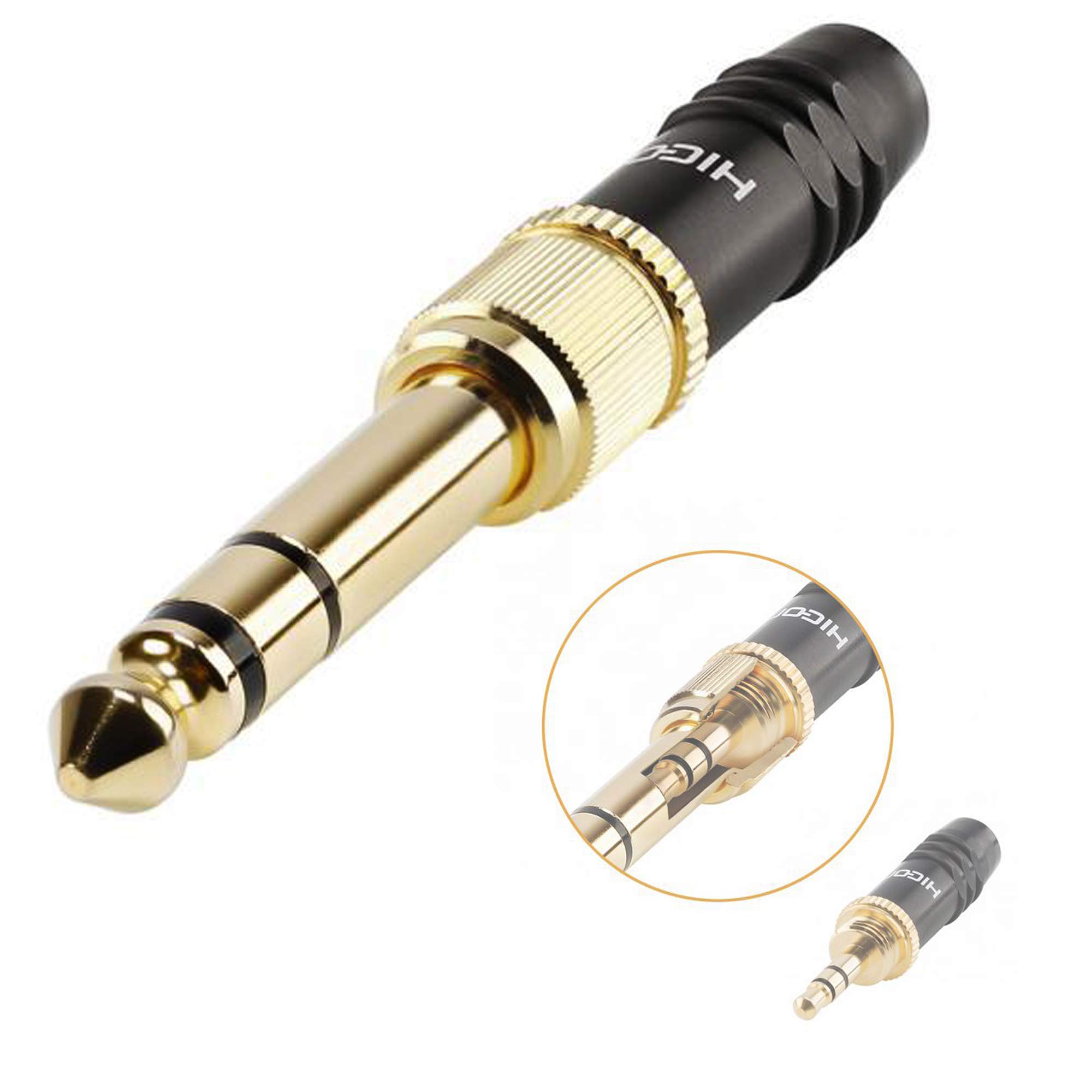 Sommer Cable Patch- Adapterkabel 6,3mm / 3,5mm Klinke Stecker auf 6,3mm / 3,5mm HICON HI-J3563S - GOHM-1000-SW (10m, schwarz)