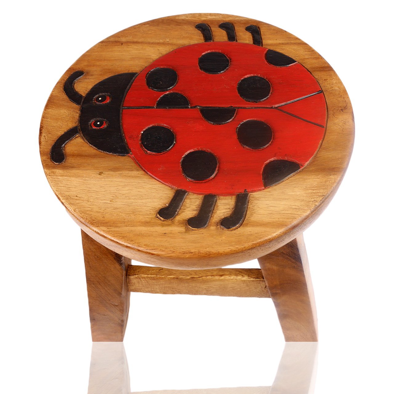 ART-CRAFT Kinderhocker Holz Schemel mit Motiv bemalt und bes