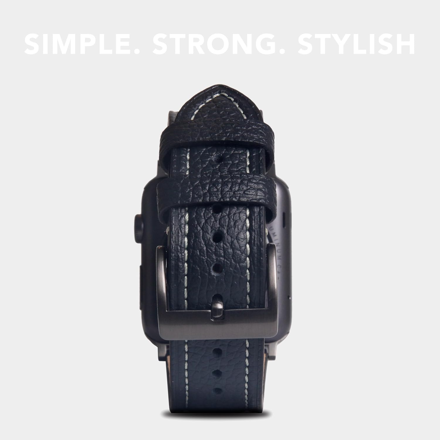 Compatible with Apple Watch Leather Band 42444549mm, D8 Full Grain Leather Replacement Strap Feature Black Adapters with Gift Box, Handmade and Designed for iWatch SE & Series ULTRA