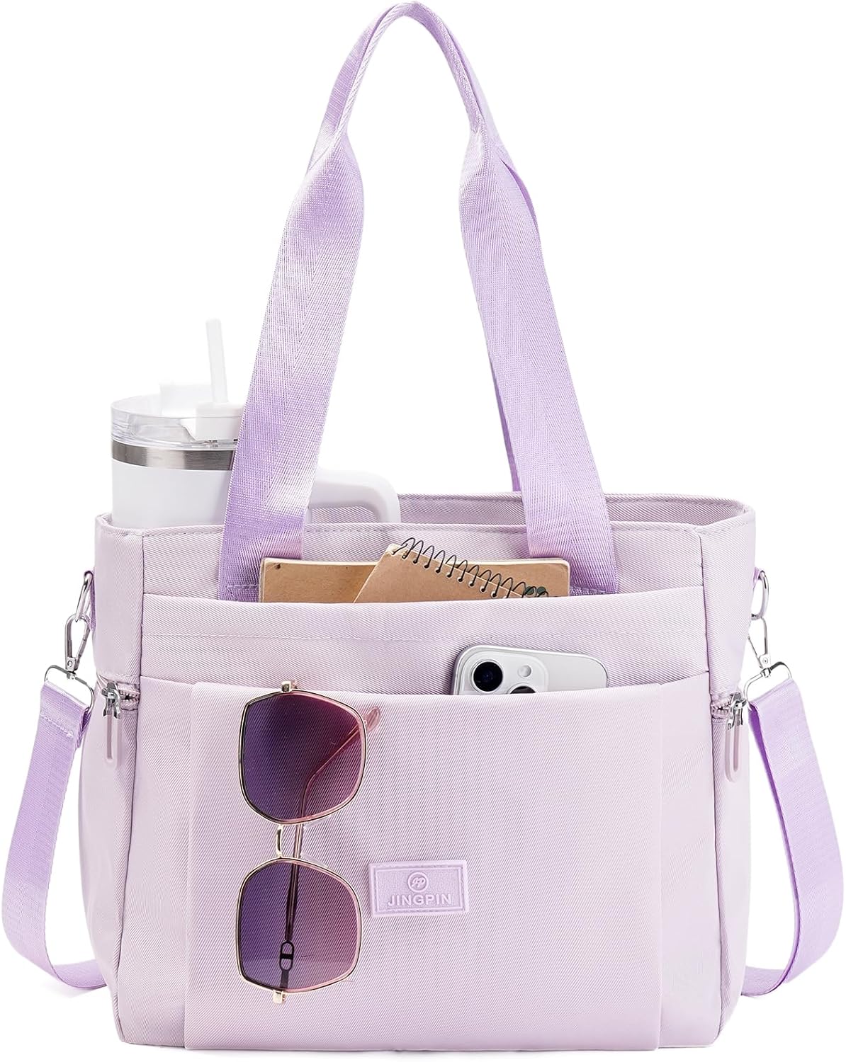 Tote Bag for Women Multi Pockets Crossbody Bag Casual Top Handle Ladies Handbag with Zipper Shoping Travel Work