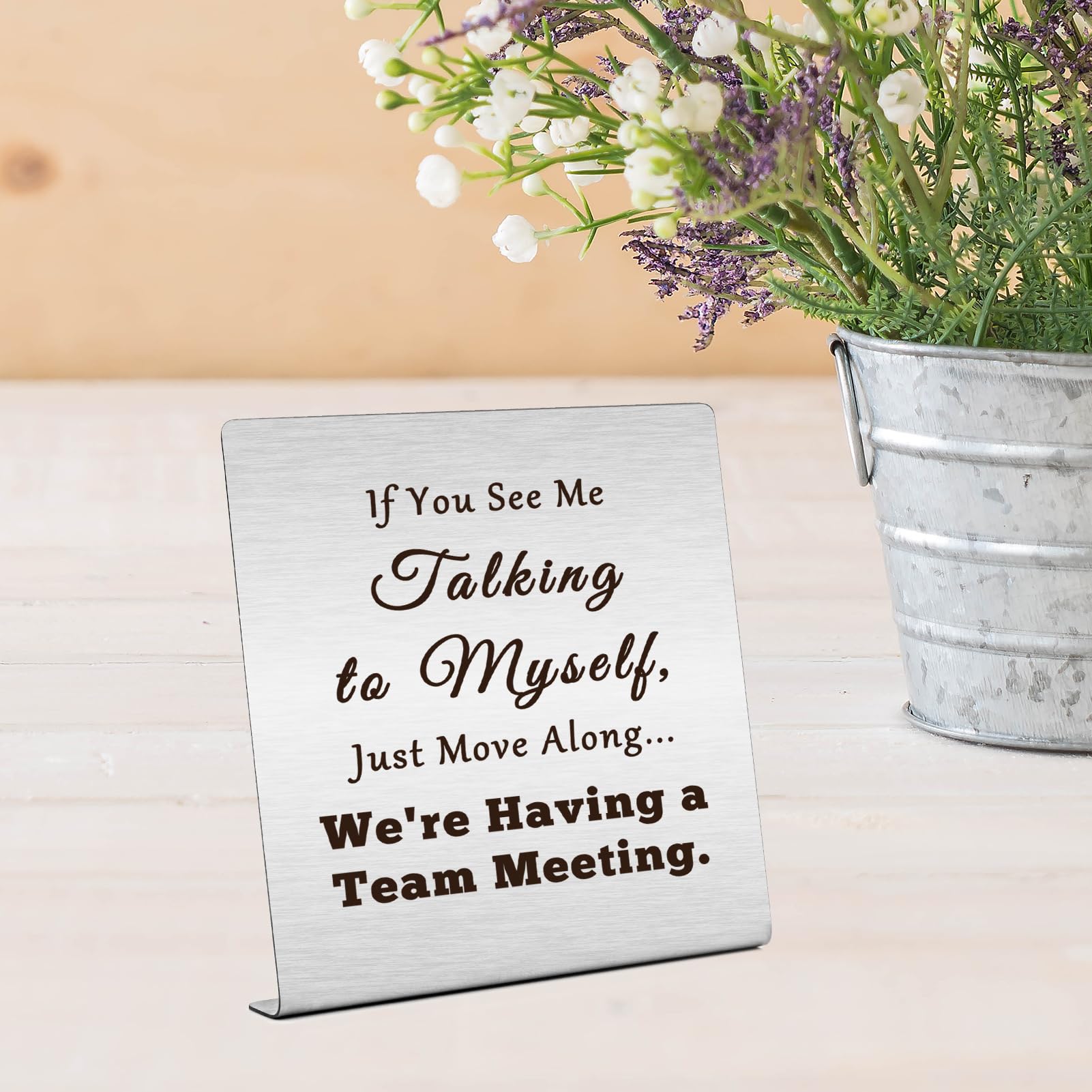 If you see me Coworker Gifts for Women Men Funny Office Desk Decor Sign Humorous Gifts for Colleagues Positive Office Desk Decor Inspirational Gifts for Friends Motivational Home Office Desk Decor - Image 4