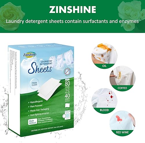 Miniatura 2 de Sábanas de detergente para ropa  Sábanas ecológicas para lavandería, sábanas hipoalergénicas, aroma libre y transparente, para hoteles, dormitorios,