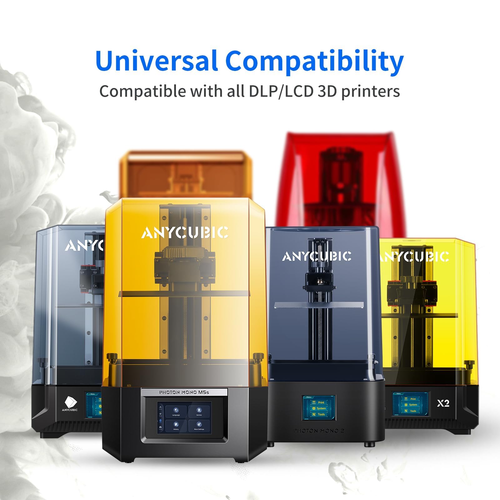 ANYCUBIC Żywica do Drukarek 3D 1KG, Standardowa szybko utwardzalna żywica fotopolimerowa 405 nm UV o wysokiej precyzji i niskim skurczu do drukarek 3D z żywicą LCD, Przezroczysty