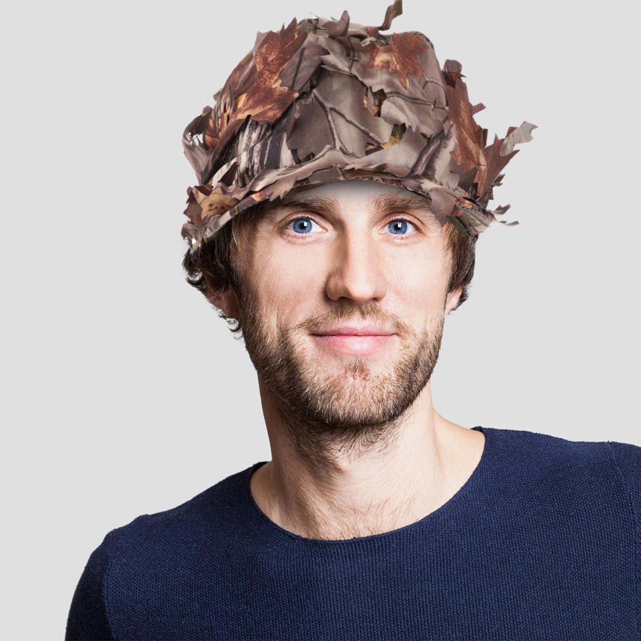 FOMIYES Cappello Camo Regolabile con Decorazione Foglia per Caccia Outdoor per Escursioni attività