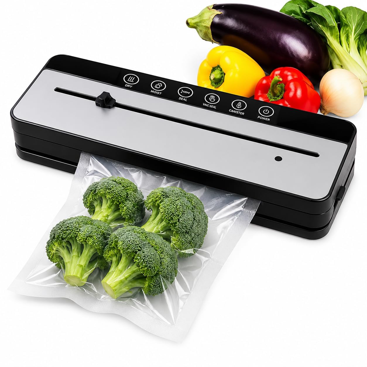 Automatic Food Vacuum Sealer Machine | Dry & Moist Food Preservation System with One-Touch Vacuum Seal | Compact Heat Sealing Machine for Meat, Vegetables, Fruits, Snacks & Sous Vide Cooking-image-35