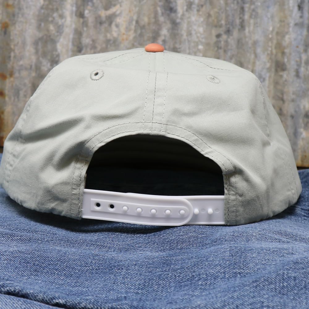 WHISKEY BENT HAT CO. Wild Bill Adjustable Roped Snapback Hat (Gray/Sienna) - Image 6