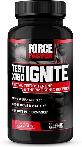 Test X180 Ignite testosterona Booster y quemador de grasa para hombres suplemento de testosterona para quemar grasa construir músculo aumentar la