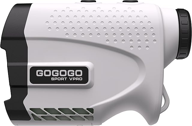 Gogogo Sport Vpro Golfowy telemetr laserowy z przełącznikiem pochylenia taśmą magnetyczną powiększeniem 6x, trybem turniejowym, z pulsacyjną wibracją do gry w golfa i łowiectwa