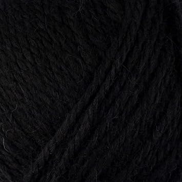 JubileeYarn Snow Blossom Yarn - DK Superwash Wool - Black - 2 Skeins