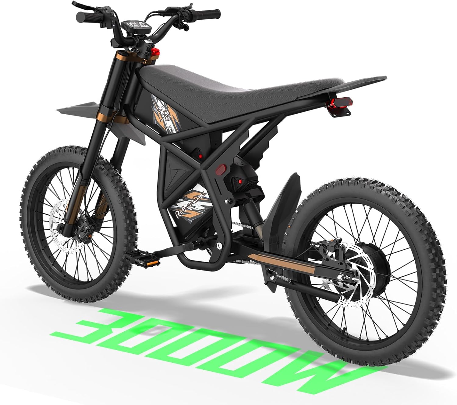 Bootime GT73/ GT54 Electric Dirt Bike for Adults/Teens - 3000W/ 2000W Motor - 50/ 37MPH High-Speed, 25" 14" Fat Tires & Removable Battery(60/48V), All-Terrain Off-Road eBike for Snow, Sand