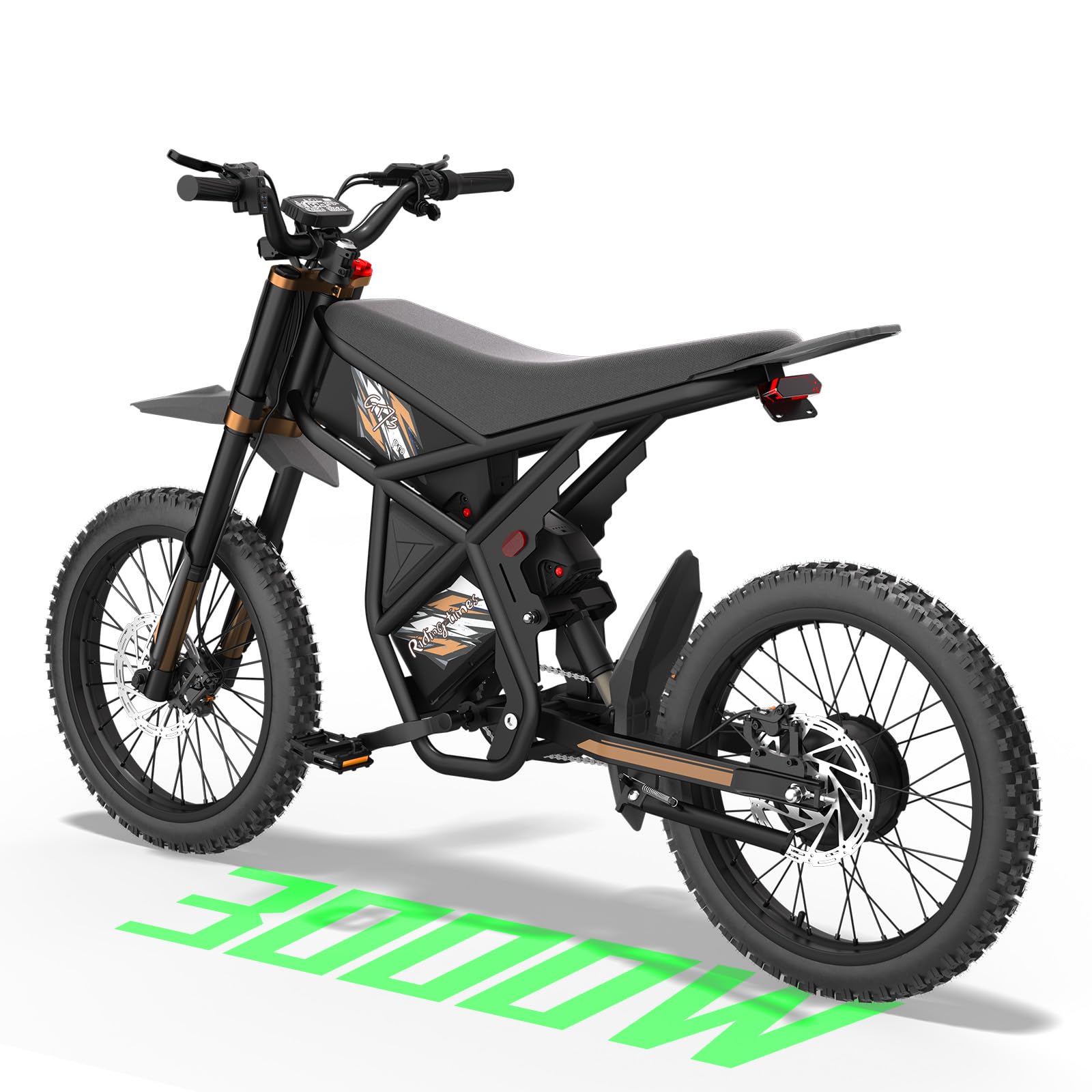 Bootime GT73/ GT73 Pro Electric Dirt Bike for Adults Teens 6000W - 50/37 MPH High-Speed, Dual Removable Battery(60V/48V)