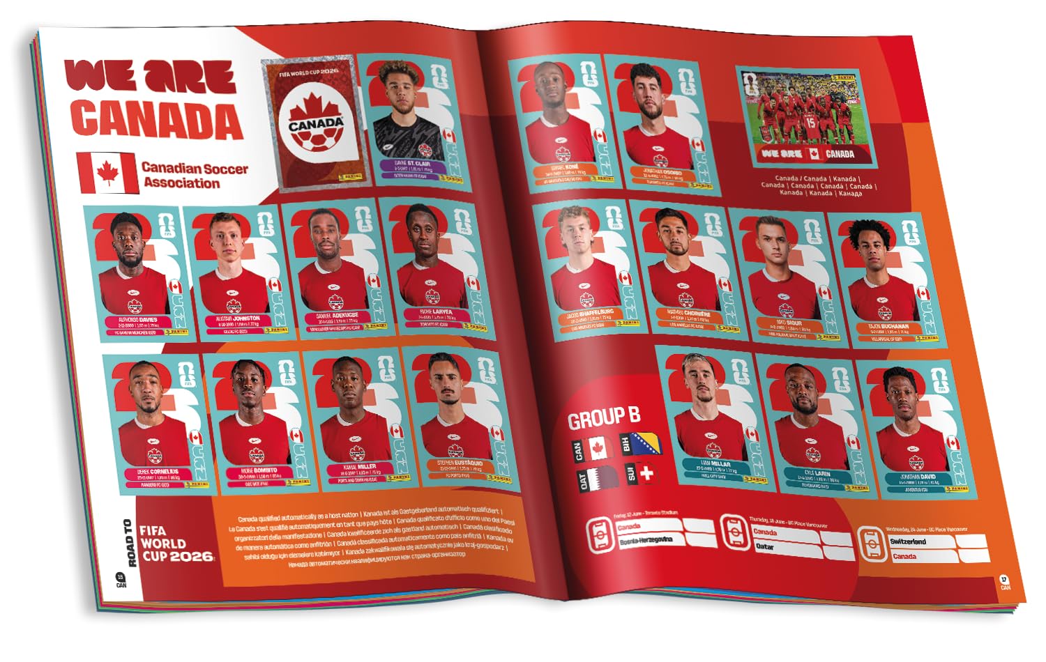 Panini Álbum de calcomanías de la Copa Mundial de la FIFA 2026, multicolor