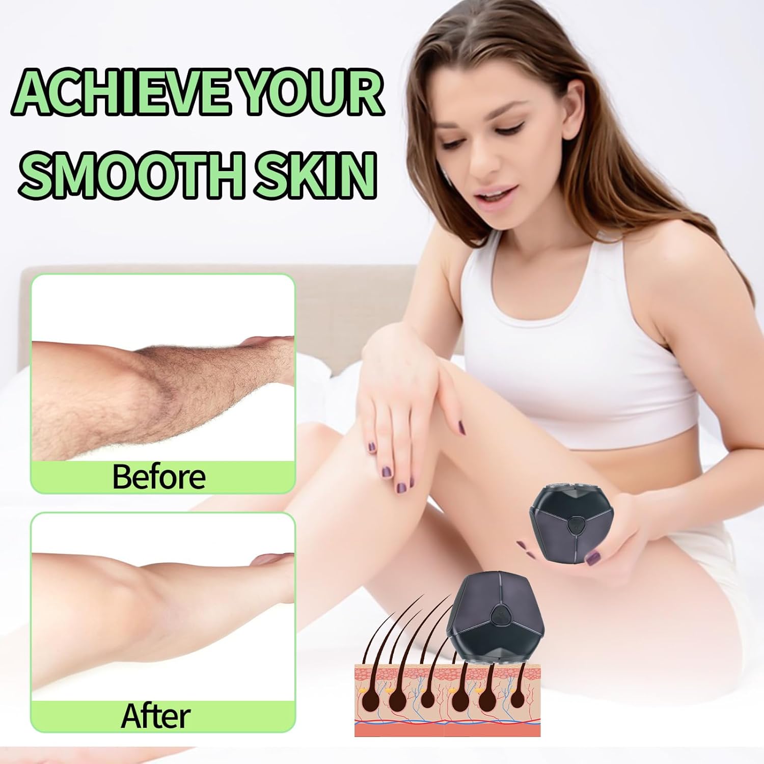 Electric Razors for Women,Rechargeable Bikini & Face Shaver with, Travel Lock,Type-C Fast Charge,Waterproof Wet/Dry Remover for Removing Face/Arms/Legs (Black)