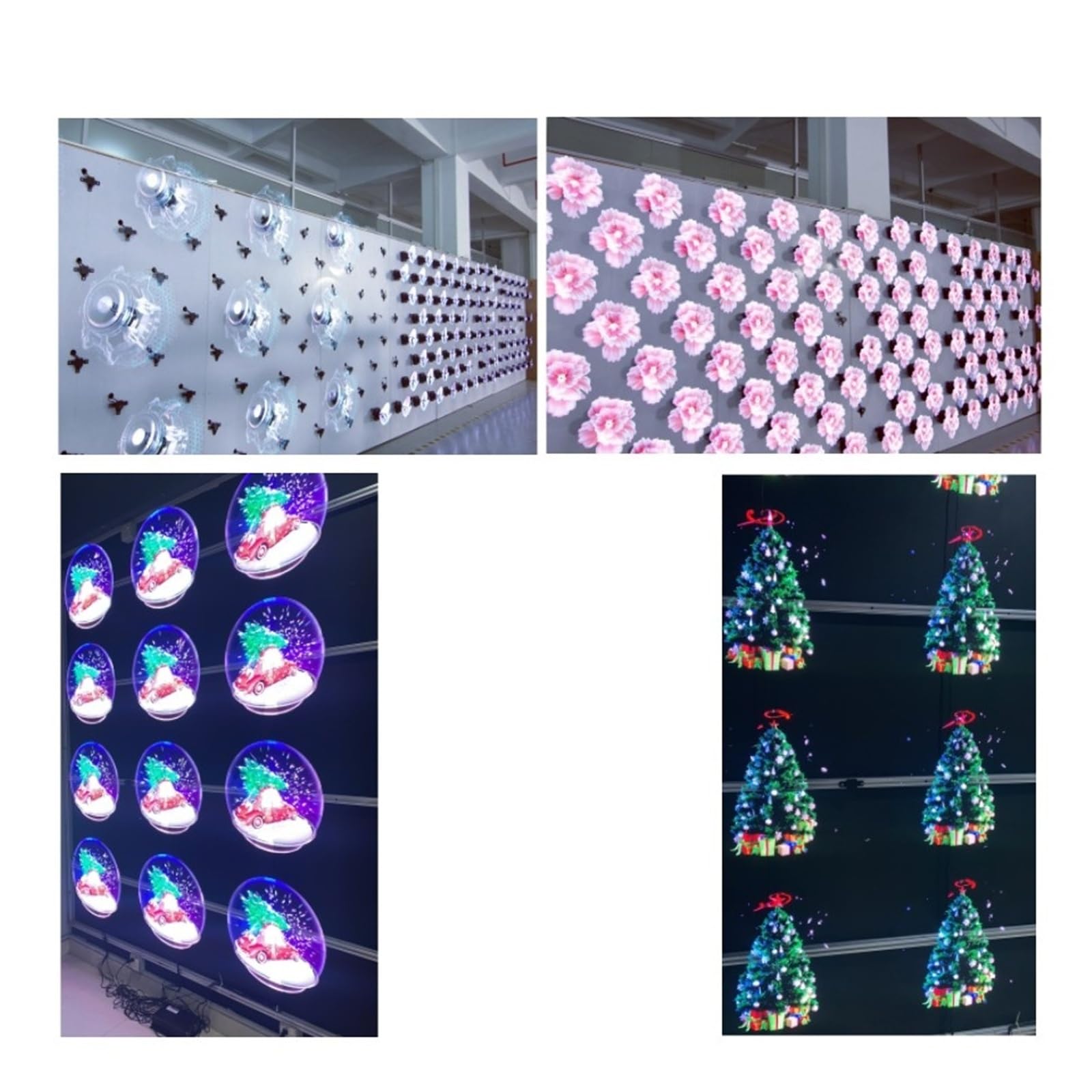 14 * 14CM Obracający się wentylator holograficzny 3D 2 ostrza 360 stopni LED holograficzny projektor reklamowy z aplikacją mobilną Wszechstronna treść(Model C)