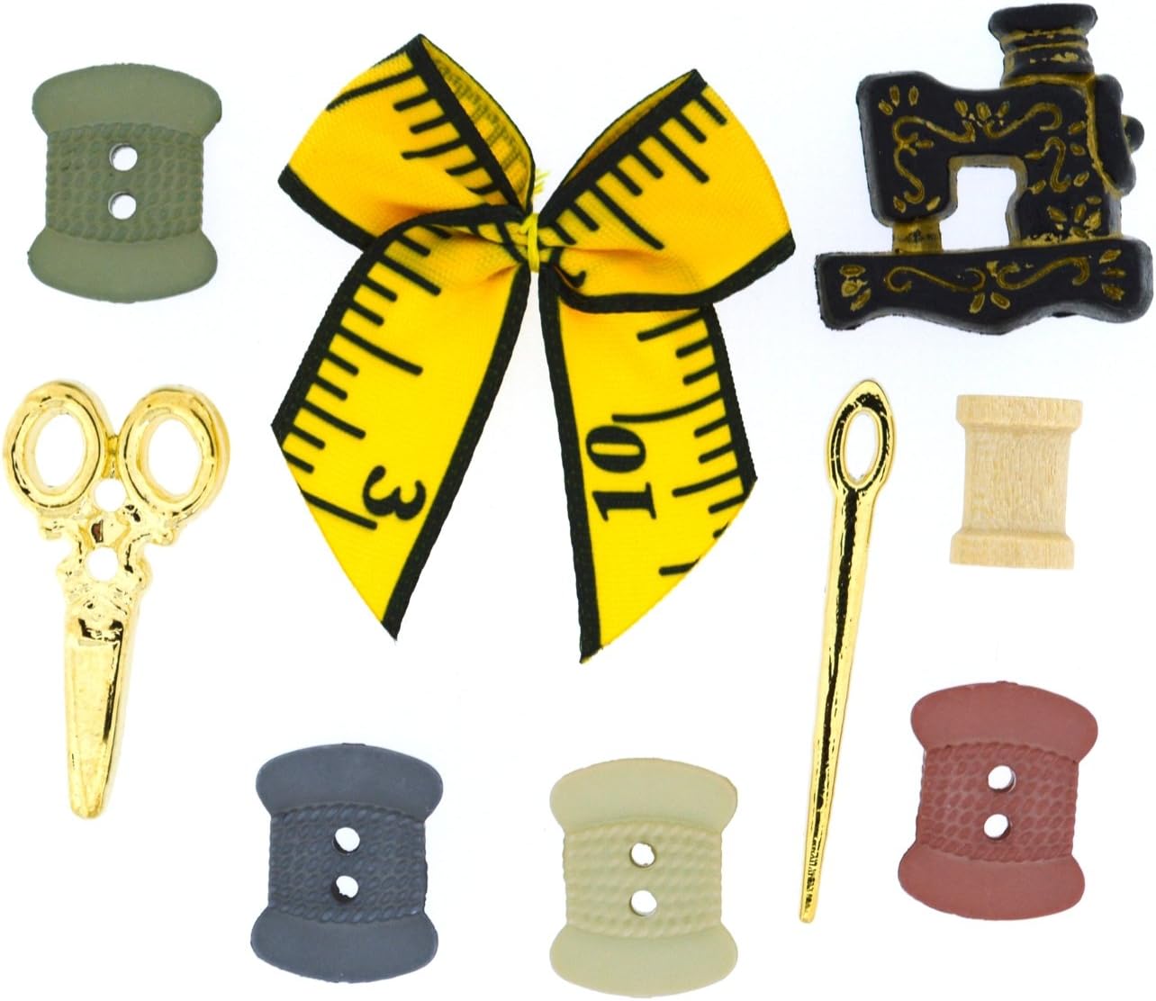 Dress it Up Button A Stitch in Time 10 x 1255 x 32 mm 9 pcs