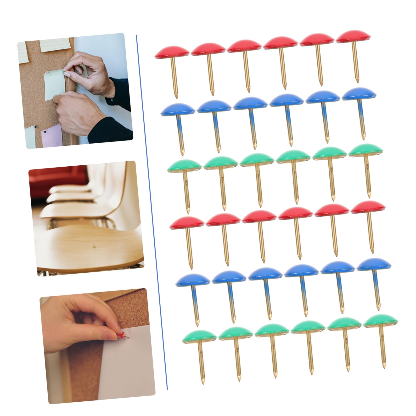 OSALADI DIY Decorative Tacks 60pcs Round Head Upholstery Nails Iron Furniture Nails for Sofa Couch Bed Craft