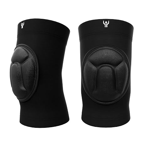 Great Call Athletics 2 Pack Kneepad Wrestling Thick Sponge Anti-slip Protective Compression Padded Knee Sleeve Jiu Jitsu MMA (Large/XL)