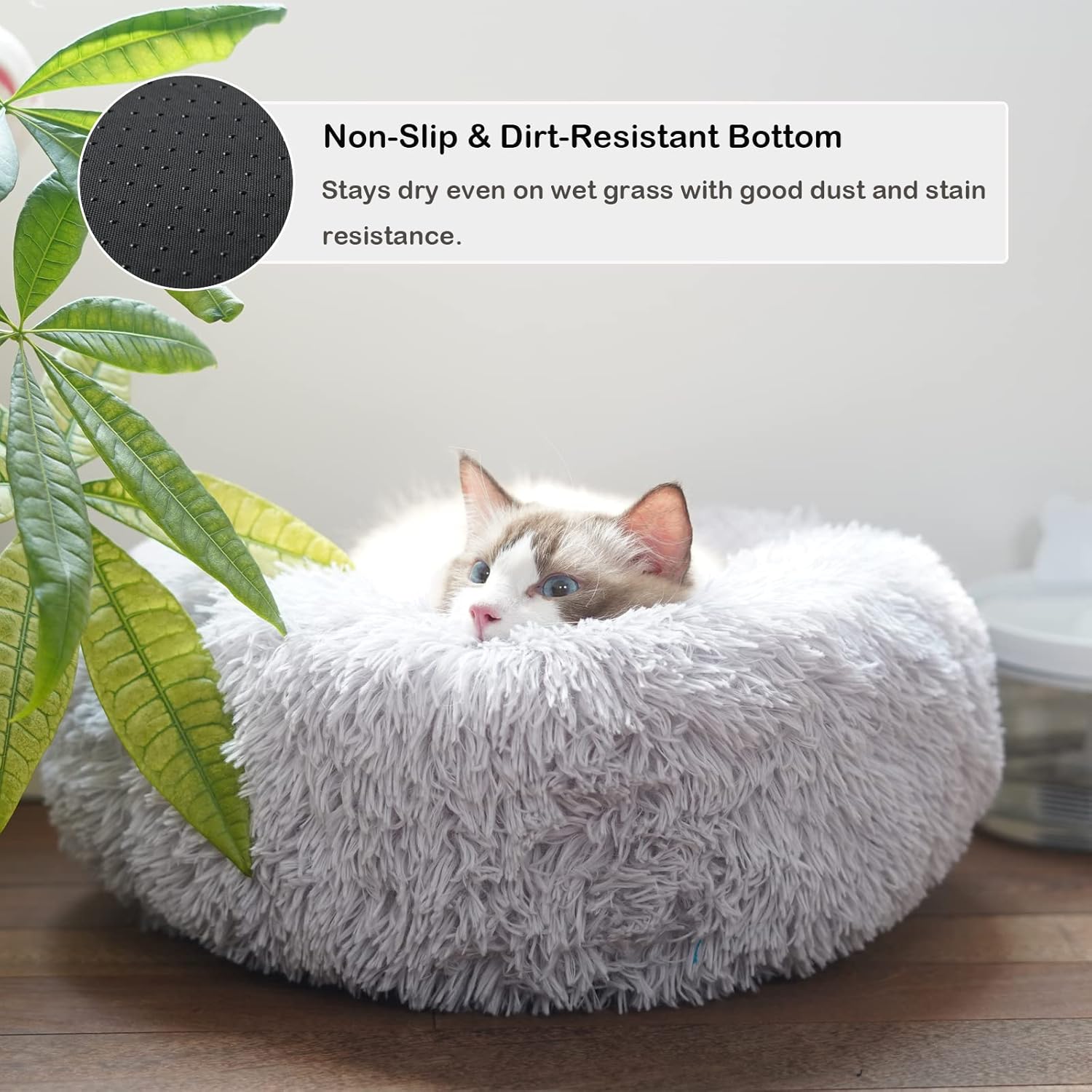 Buy Donut Calming Dog & Cat Bed, Cuddler Washable Round Bed Furniture