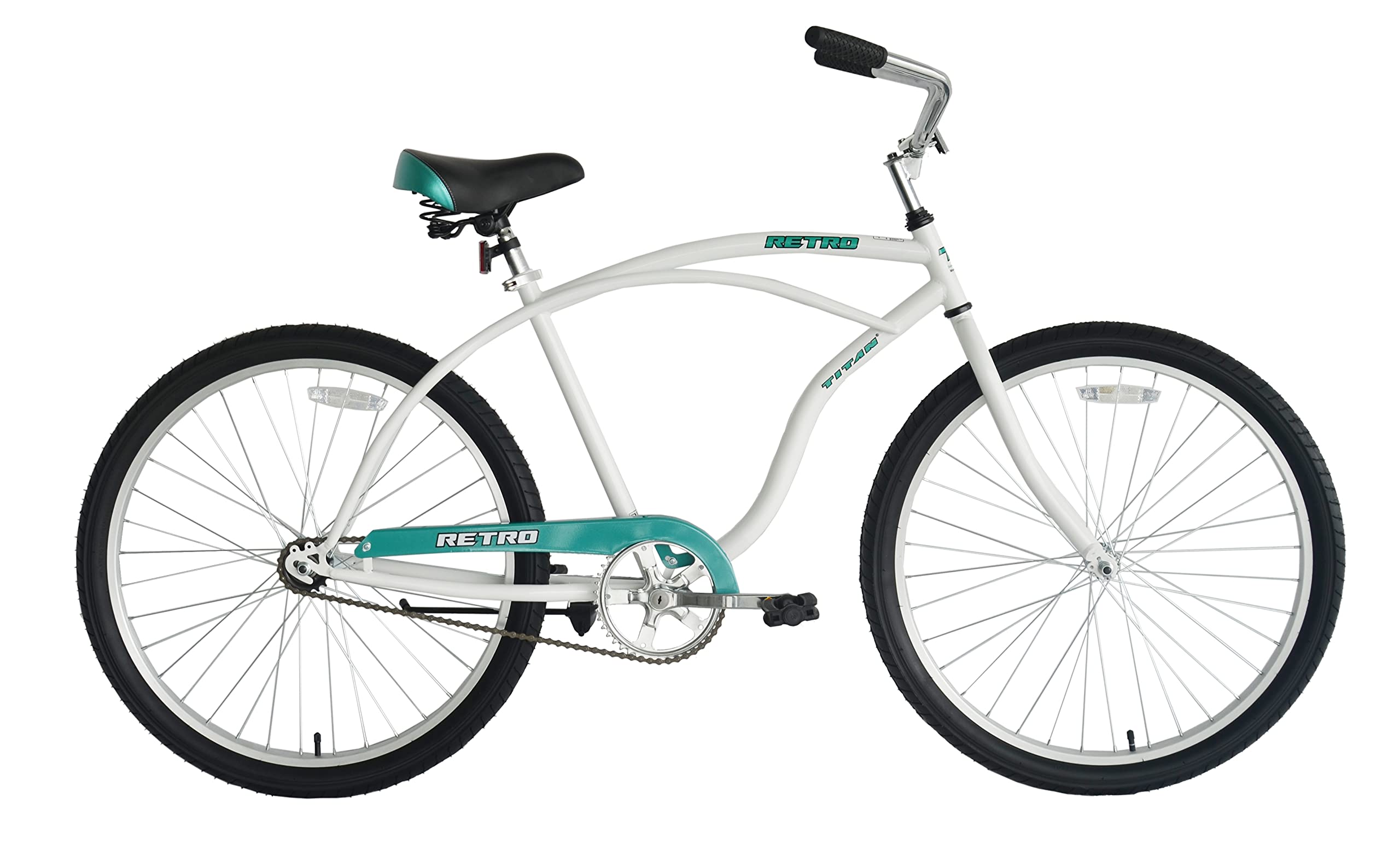 Buy TITAN Retro Beach Cruiser Bicycle for Men Women with 19 Inch Steel