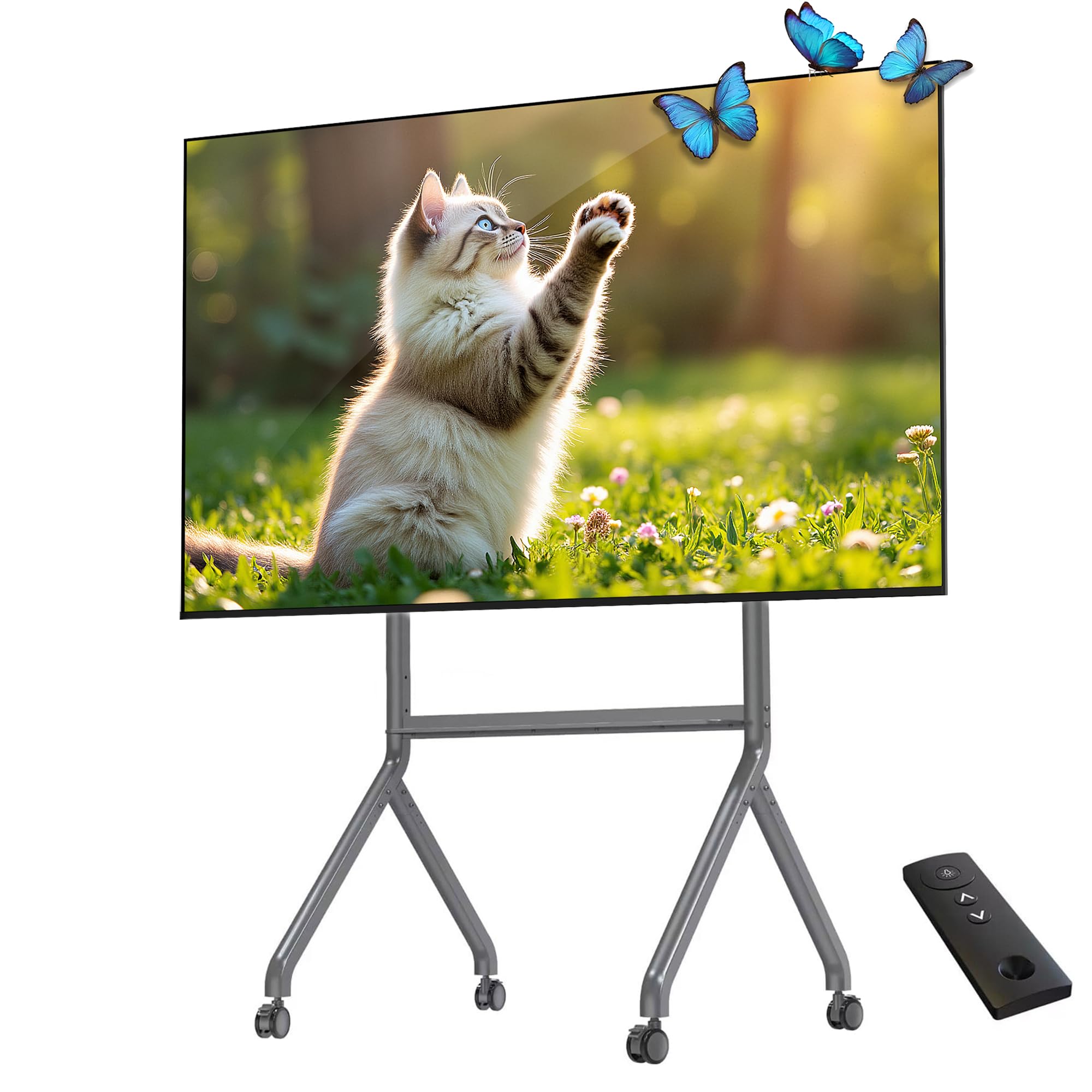 NB ERGONOMIC P220 Heavy Duty Mobile TV Cart, Electric Lifting