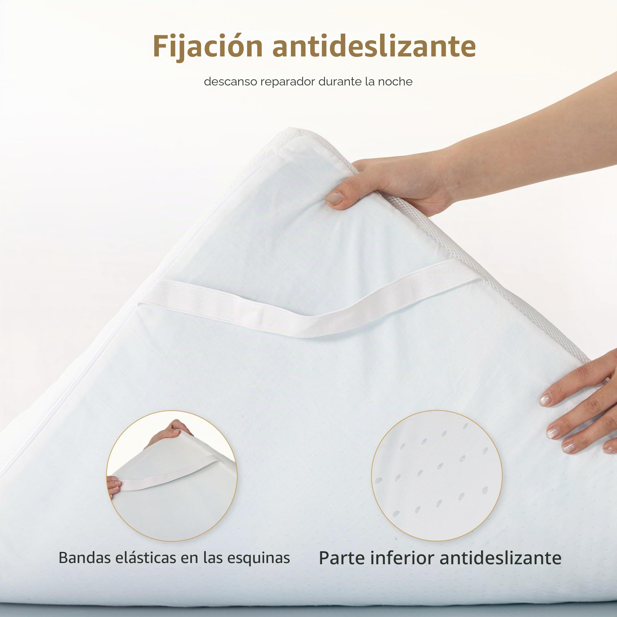 Ego Home Topper de colchón de 160 x 200 cm, con 7 Zonas de Espuma, Certificado Öko-Tex, 160 x 200 cm