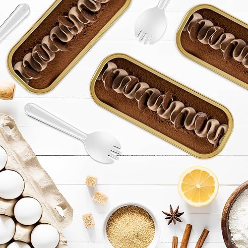 Miniatura 5 de 150 moldes para hornear mini pan con tapas y cucharas, moldes antiadherentes para hornear de 6.8 fl oz, moldes para pan de papel de aluminio