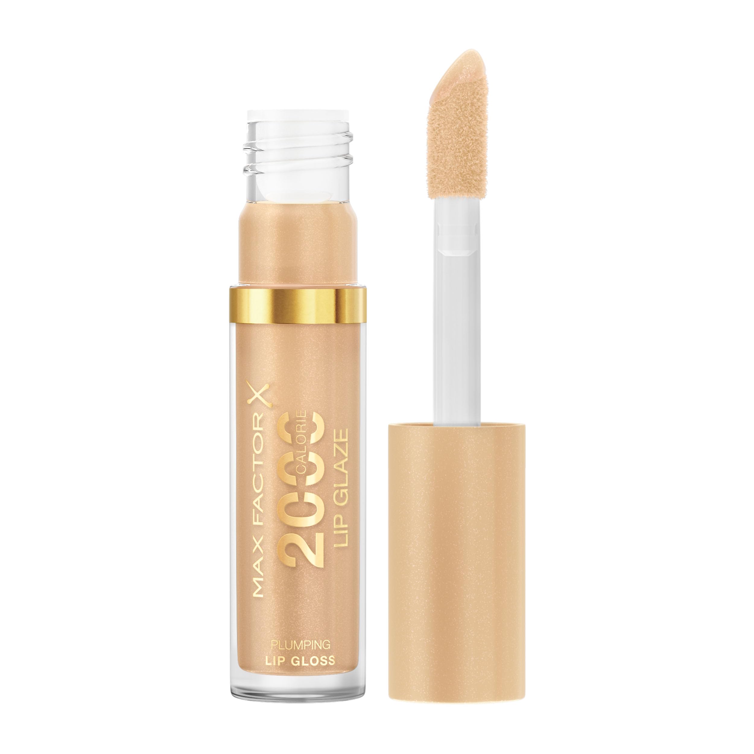 Max Factor 2000 Calorie Lip Glaze Honey Crème, Full Shine Lip Gloss, Nourishing with Hyaluronic Acid & Squalane