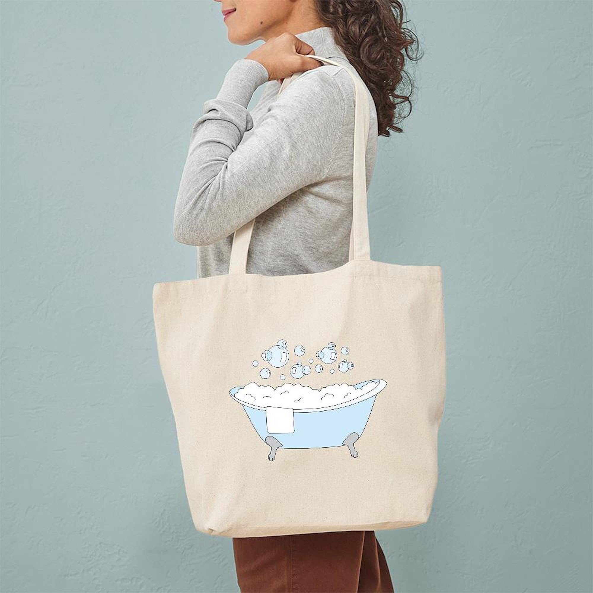 CafePress "World's Best Nonna" Natural Canvas Tote Bag - Reusable & Foldable Shopping Bag