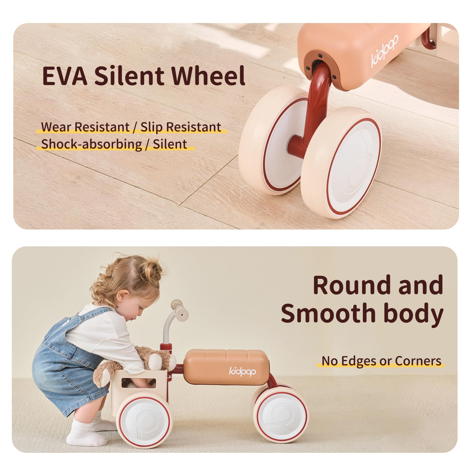 Amazon.com: Kidpop Toast Baby Walker Convertible Push Rider with