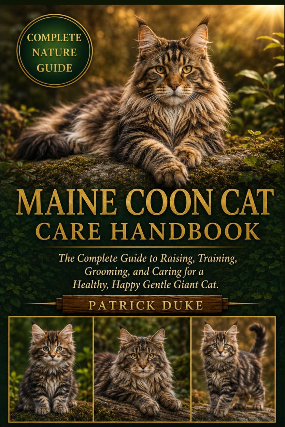 MAINE COON CAT CARE HANDBOOK: The Complete Guide to Raising, Training, Grooming, and Caring for a Healthy, Happy Gentle Giant Cat.