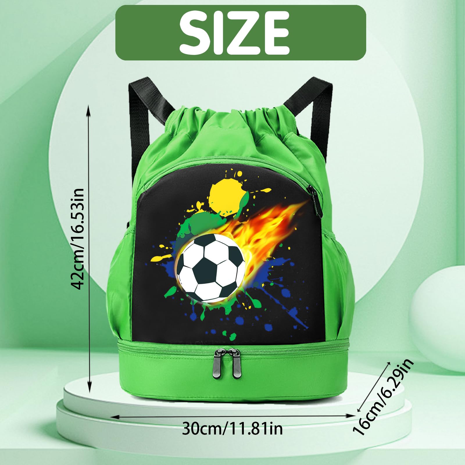 YOUYIKE Niños Mochila de Fitness, Deportiva Impermeable Bolsa de Playa, Bolsa para Viajes de Gimnasio, Adecuado Chico Chico Bolsa Deport, Mochila Con Cordón