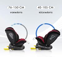 Reecle 360° Forgó i-Size Autósülés ISOFIX 0-36 kg Újszülött-12 év ECE R129 3
