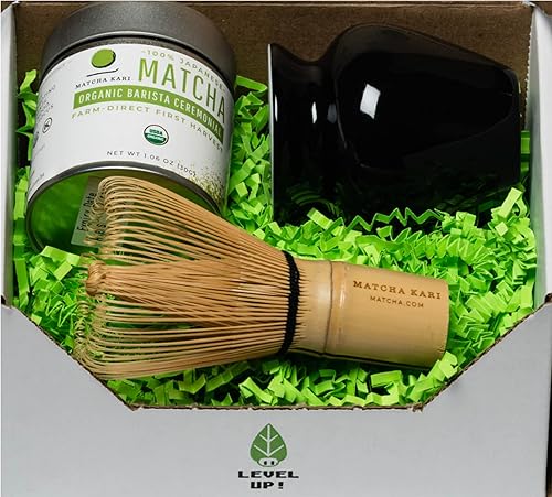 Miniatura 10 de Dr. Weil Matcha Kari - Juego de té mini matcha, blanco, ceremonial, orgánico, japonés, matcha y batidor con soporte