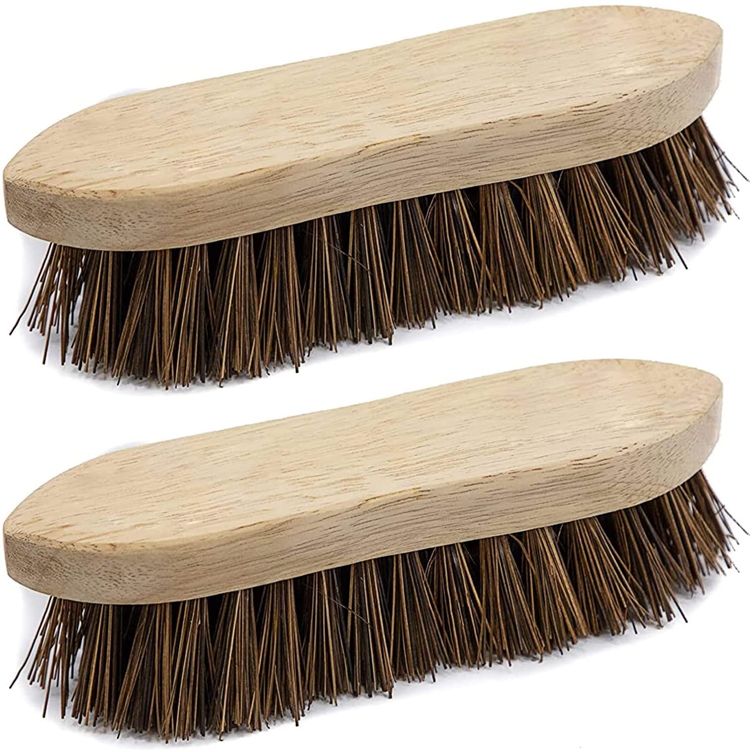 EDS Scrubbing Brush Stiff Bristles Floor Scrubbing Brush Heavy Duty for cleaning Floors Indoor Outdoor Natural Bassine Stiff Bristles Brush (PACK OF 2)