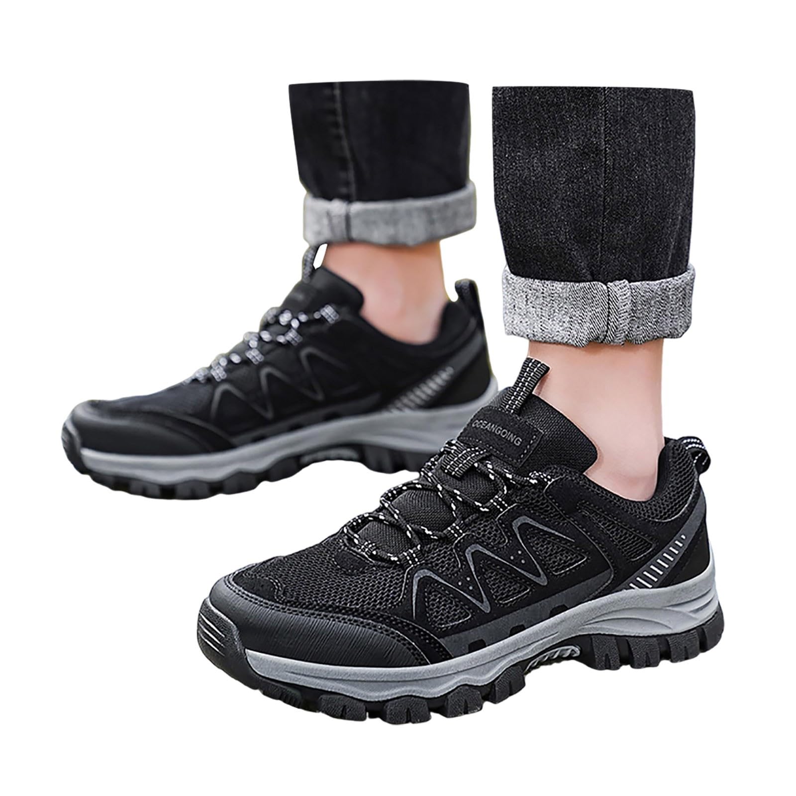 Scarpe da trekking da uomo, impermeabili, traspiranti, leggere, stabili, per trekking, alpinismo, trail running, scarpe da lavoro leggere per escursionismo, trekking e trail
