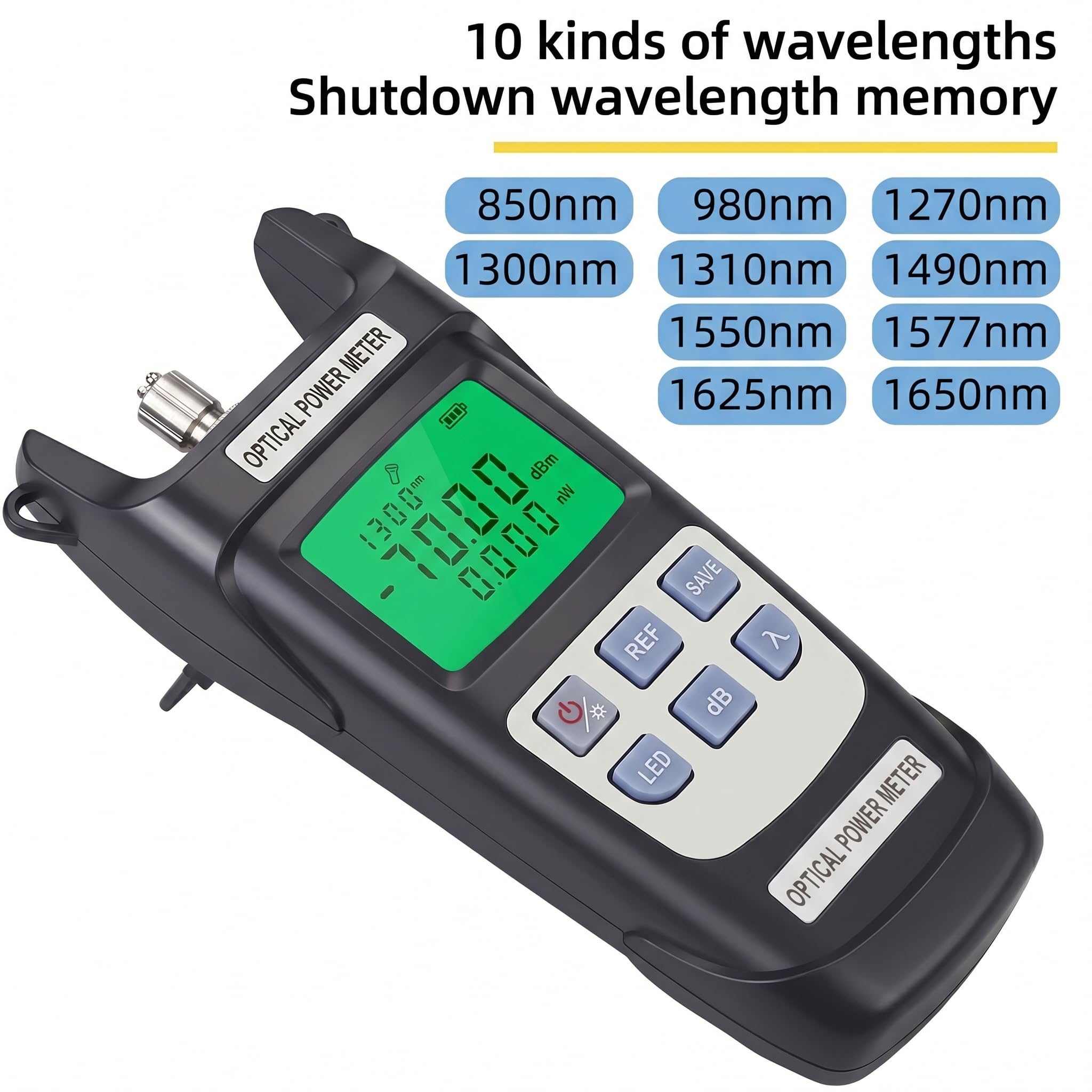 FTTH Glasfaser Werkzeugsatz VFL Leistungsmesser 70 ~ +10 dBm 50 MW Visual Fault Locator Teststift Gelb Grau