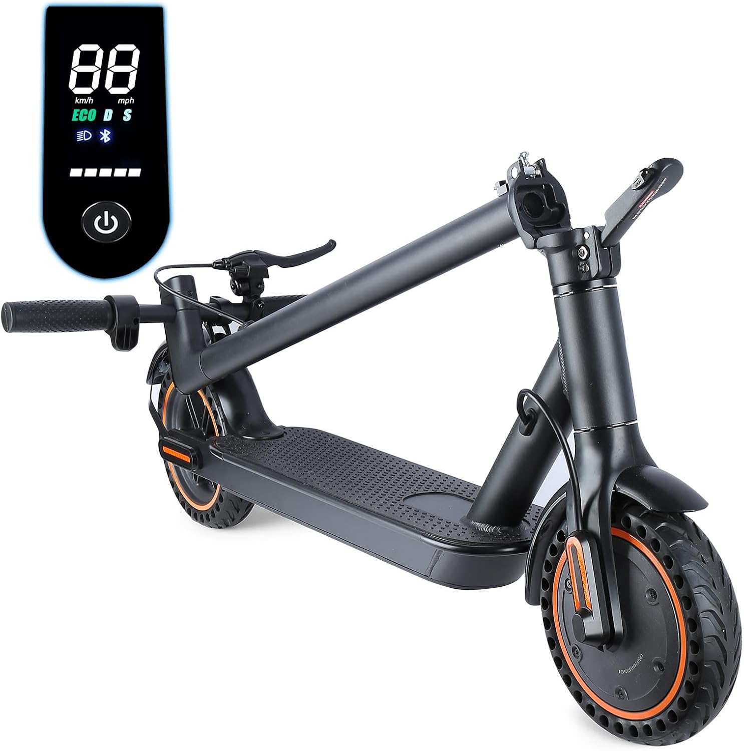 Electric Scooter for Adults，8.5/10inch Solid Tires，15/20MPH Top Speed ，12/21/24Miles Range, Peak 350/500/1000W Motor，Foldable Commuter E-Scooter with App, Dual Brake System, UL2272 Certified