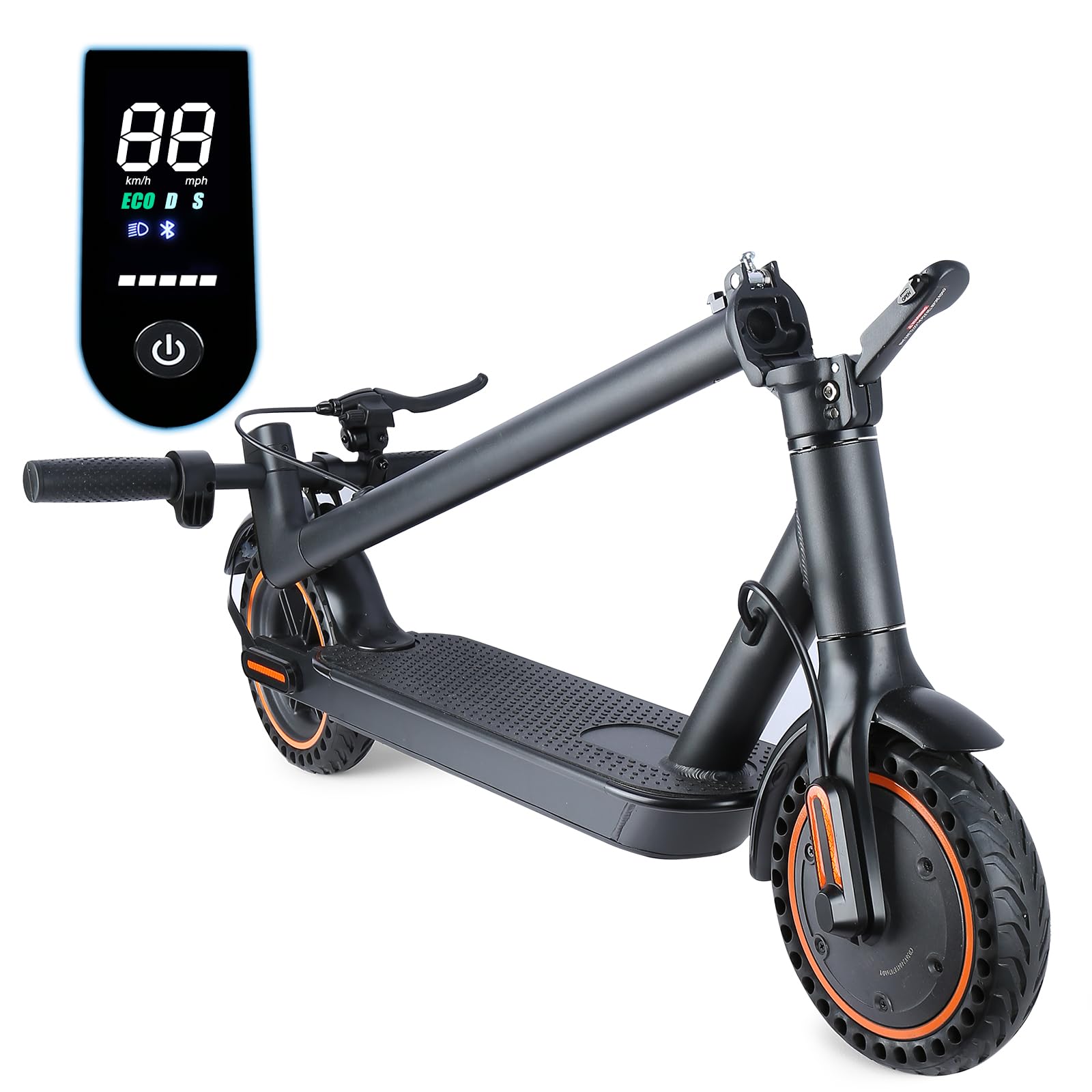 Electric Scooter, 500W Motor, Top Speed 19MPH, 19 Miles Long Range, Foldable Electric Scooter for Adults with Dual Brakes and App Control, 8.5'' Puncture-Proof Tire