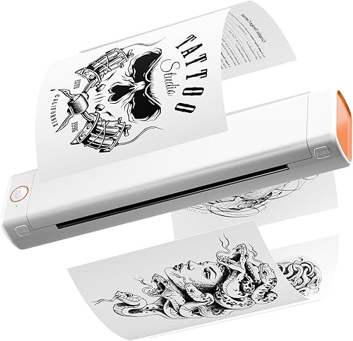 Miniatura 1 de Phomemo M08F - Impresora inalámbrica de plantillas para tatuajes, impresora térmica de tatuajes para artistas de tatuajes y principiantes,